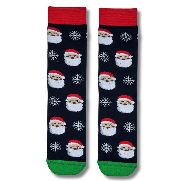 Santa Face Pattern Christmas Socks