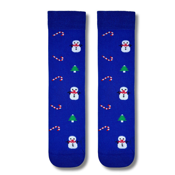 Snowman Candy Cane Christmas Socks