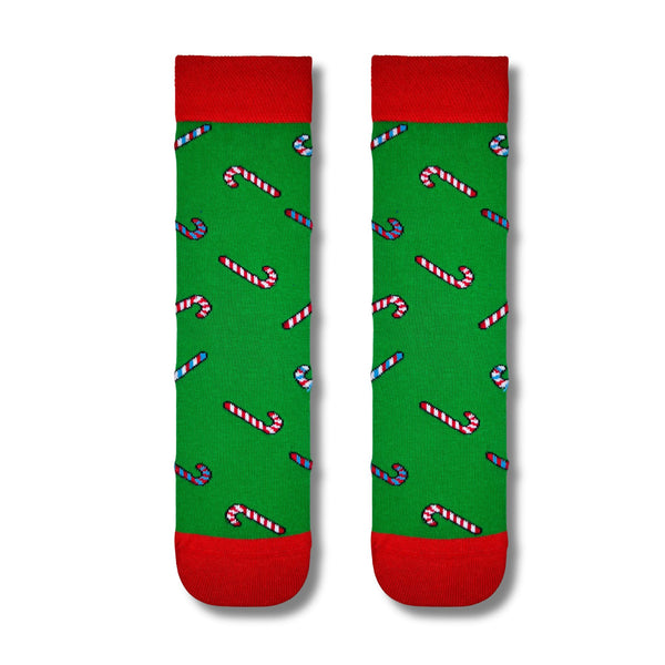Candy Cane Pattern Christmas Socks