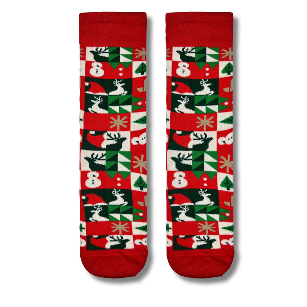 Christmas Patchwork Holiday Socks