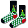 Christmas Tree Checkerboard Socks