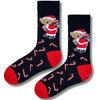 Santa Bear Candy Cane Christmas Socks