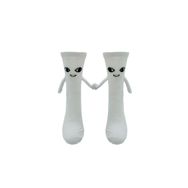 Alien Friends White Crew Socks