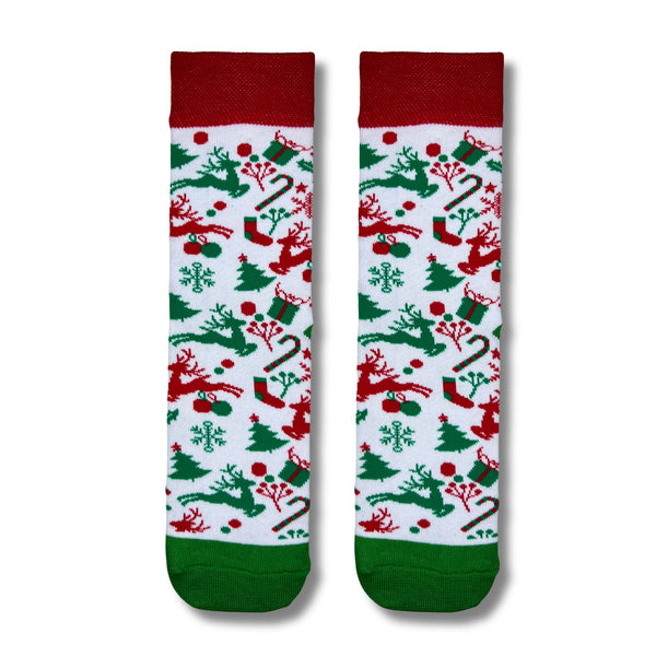 Reindeer Pattern Christmas Socks