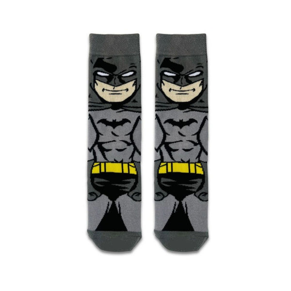 Batman Superhero Socks. Featuring Batman’s muscular torso, iconic bat symbol, and utility belt, these socks bring bold comic book style to your everyday outfit. Made from a breathable cotton blend for all-day comfort.