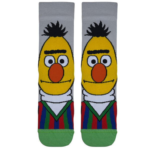 Bert Character Socks! Inspired by the beloved Sesame Street icon, these vibrant crew socks are perfect for fans of all ages