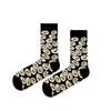 Black Retro Smiley Face Socks! Featuring a bold all-over smiley pattern