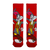 Bugs Bunny Hip-Hop Style Socks! Featuring the iconic bunny dressed in a gold chain and sneakers on a bold red background