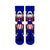 Captain America Superhero Crew Socks. Featuring the iconic red, white, and blue design with shield detail,