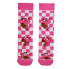 Checked Pink Panther Socks! Featuring a playful pink-and-white checkered pattern and the iconic Pink Panther expressions