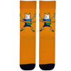 Finn Adventure Hero Orange socks featuring a bold cartoon-style design inspired by your favorite adventure-loving hero.
