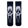 host Face Horror Socks — the perfect statement piece for Halloween or horror lovers year-round. Designed with the iconic screaming face in shades of white and gray on black,