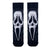 host Face Horror Socks — the perfect statement piece for Halloween or horror lovers year-round. Designed with the iconic screaming face in shades of white and gray on black,