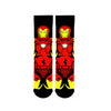Iron Man Superhero Crew Socks, inspired by the iconic Marvel Avenger. Featuring the classic red and gold suit design,