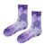 Lavender Swirl Tie-Dye Crew Socks — a dreamy mix of purple hues and artistic patterns that bring color and comfort to your outfit.