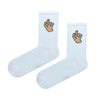 Middle Finger Emoji Socks are for the bold, the rebellious, and the unapologetic. Featuring an embroidered gesture that says it all