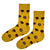mushroom pattern on a bold yellow background, these socks are perfect for foodies, nature lovers,