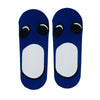 Oreo Blue Invisible Socks featuring a cute cartoon eyes design.