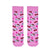 Pink Hello Kitty Cartoon Socks!Made with breathable fabric, these socks are perfect for everyday wear, blending comfort and style with a cute twist. The bright pink design is covered with Hello Kitty faces, red bows, and hearts