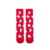 Pink Hello Kitty Face Pattern Socks. Featuring an all-over print of the beloved Hello Kitty character,