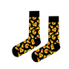 Crew socks with pizza slice and hearts design