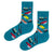 Sushi Pattern GReen Socks. Featuring colorful sushi rolls, nigiri, and chopsticks on a teal base, these socks are perfect for foodies and anyone who loves quirky fashion.
