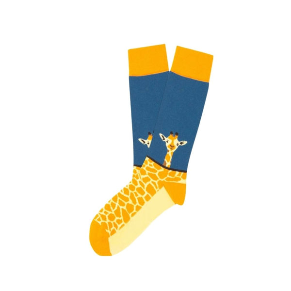 Tall socks with spotted pattern