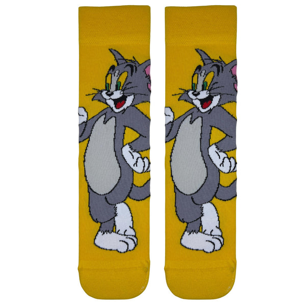 Tom Cat Socks! Inspired by the timeless antics of one of animation’s most famous felines, these yellow crew socks