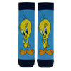 Blue Tweety Socks! Featuring a bold yellow bird character design on a cheerful blue background