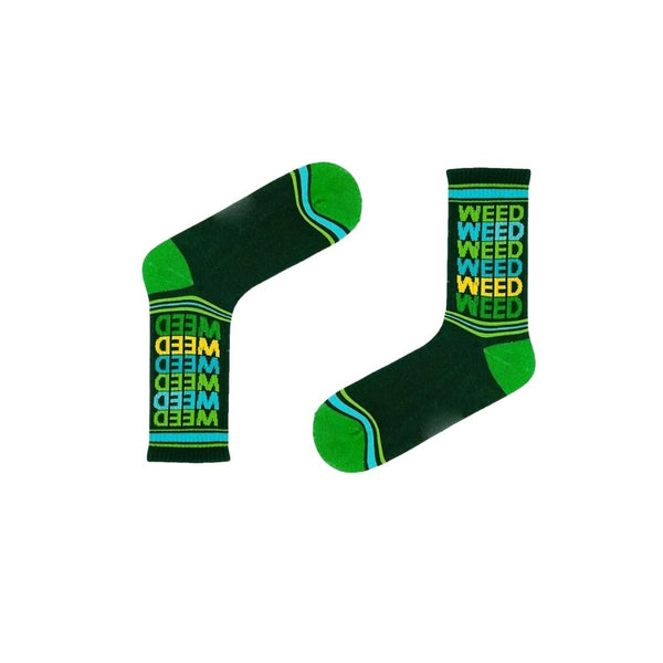 Weed Vibes Socks, featuring a stacked colorful “WEED” design that adds a bold twist to your look. Perfect for laid-back days or as a fun statement piece