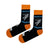 Black crew socks with galaxy design and You Are My Universe text