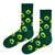 Green crew socks with avocado party design