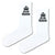 White crew socks with black crown and 'GYM QUEEN' logo