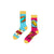  BANG! POW! WOW! Mismatched Socks Featuring mismatched designs with fun expressions like OMG, WOW, and POW in bright comic book style, 