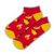  Banana Ankle Red Socks! Featuring a playful banana pattern on a bold red background with vibrant yellow accents