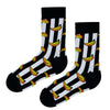 Crew socks with banana blast pattern