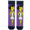  Betty Rubble Cartoon Socks, inspired by the classic Flintstones character. Featuring a bold purple base with Betty in her iconic white dress, these socks bring a nostalgic and playful touch to your style. 