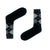  Black Argyle Pattern Crew Wool Socks. Designed with a traditional grey and black diamond pattern, 