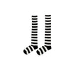  Black & White Striped Over-the-Knee Socks. These high-fashion, unisex socks add a playful twist to any outfit—perfect for costumes, streetwear, or cozy winter looks