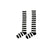  Black & White Striped Over-the-Knee Socks. These high-fashion, unisex socks add a playful twist to any outfit—perfect for costumes, streetwear, or cozy winter looks