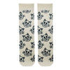  Cartoon Cat Face Socks are a must-have for any feline fan. Featuring a repeating pattern of adorable cartoon cat faces on a creamy beige base, 