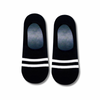 Classic White Stripe Ankle Visible Socks in bold black. Designed to stay hidden and comfortable,