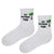  Do Nothing Club—no meetings, no goals, just vibes. These white crew socks with a chill palm tree graphic are the ultimate mood for your slowest days