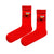  Elmo Red Socks! Featuring a playful face on a bright red background, these socks are perfect for fans of quirky characters