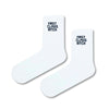  First Class B**** white crew socks. Designed for those who walk with confidence and speak their truth, 