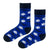  Ghost & Bat Socks — a fun and spooky design featuring playful white ghosts and black bats on a deep blue background. Whether you’re heading to a Halloween party or just love seasonal styles, 