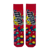  M&M’s Red Candy Crew Socks! Designed for candy lovers and nostalgic souls, these vibrant socks feature the iconic M&amp;M’s characters and colorful candy print. 