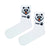  Panda Paw Power Socks! These bold white socks feature a roaring panda and paw print design