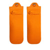 Peach Embroidered Orange Ankle Socks featuring a cute peach design on the heel