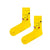 Pikachu Smile Yellow Socks! Featuring everyone's favorite electric Pokémon, these vibrant yellow crew socks are the perfect blend of fun and comfort